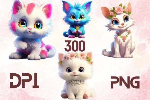 Adorable Baby Cat Illustrations for Creative Projects