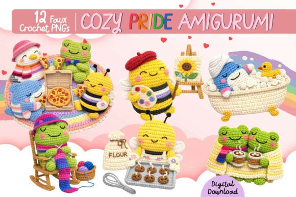 Cozy Pride Amigurumi Bundle: Adorable Inclusive Art