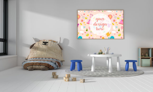 Create Stunning Kids Room Designs with an Empty Frame Mockup