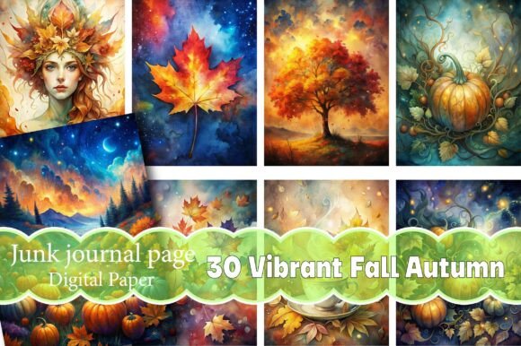 Create Vibrant Fall Autumn Junk Journal Art