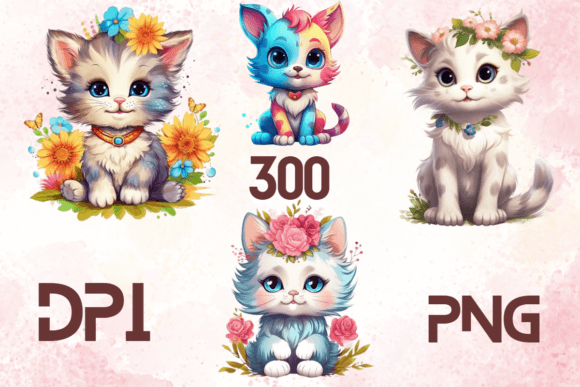 Cute Lovely Baby Cats Sublimation 11: Adorable 3D Designs for You