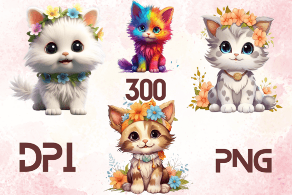 Cute Lovely Baby Cats Sublimation 16: Adorable Design Assets