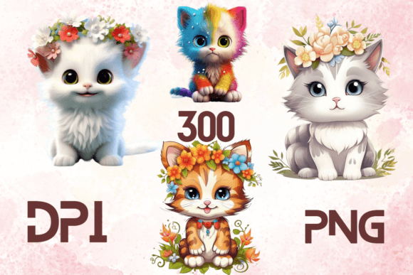 Cute Lovely Baby Cats Sublimation 17: Adorable Design Assets