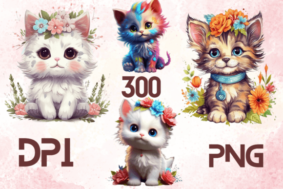 Cute Lovely Baby Cats Sublimation 18: Your Design Delight