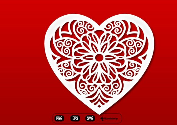 Elegant Layered Heart Mandala SVG Design