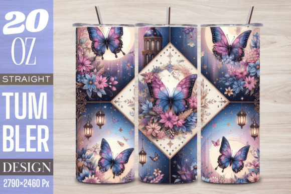 Enchanted Butterfly Wings Tumbler Wrap: A Design Asset