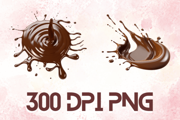 Indulge in Rich, Realistic 3D Chocolate Splash Graphics