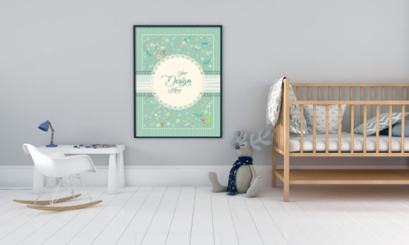 Modern Kids Bedroom Empty Frame: A Design Asset