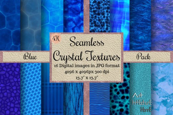 Seamless Crystal Textures - Blue Pack