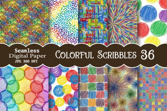 Unlock Endless Creativity with Seamless Colorful Scribbles
