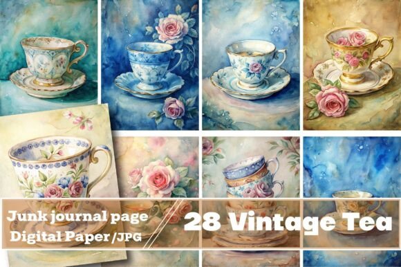 Vintage Tea Junk Journal Printable Pages: Unleash Your Creativity